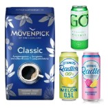 Кофе молотый 500гр и 3 банки безалкогольного пива